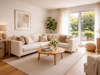Interno luminoso preparato per una valutazione immobiliare